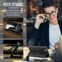 Caseme Retro Wallet Case Kompatibel mit iPhone 15 Pro Max - schwarz