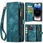 Caseme Vintage Wallet-H&uuml;lle f&uuml;r iPhone 15 Pro Max - Blau