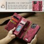 Caseme Vintage Wallet-H&uuml;lle f&uuml;r iPhone 15 - Rot