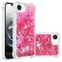 Glitzer-TPU mit verst&auml;rkten Ecken, Kompatibel mit iPhone 16e - transparent rosa