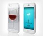 Transparente Weinh&uuml;lle iPhone 5 5s SE 2016 Weinglasabdeckung Rotwein Hartschale