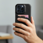 Duo Cardslot Wallet Kunstlederh&uuml;lle Kompatibel mit iPhone 13 mini - Schwarz