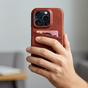 Duo Cardslot Wallet Kunstleder-Kartenhalterh&uuml;lle Kompatibel mit iPhone XS Max H&uuml;lle - Braun