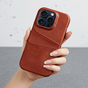 Duo Cardslot Wallet Kunstleder-Kartenhalterh&uuml;lle Kompatibel mit iPhone XS Max H&uuml;lle - Braun