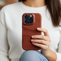 Duo Cardslot Wallet Kunstleder-Kartenhalterh&uuml;lle Kompatibel mit iPhone XS Max H&uuml;lle - Braun
