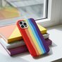 Rainbow Pride Silikonh&uuml;lle Kompatibel mit iPhone 15 Pro Max - Pastell