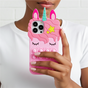 Unicorn Pop Fidget Bubble Silikonh&uuml;lle Kompatibel mit iPhone 15 - rosa