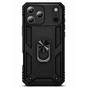 iPhone 17 Pro H&uuml;lle Schwarz &ndash; Sto&szlig;feste Rugged Armor Schutzh&uuml;lle mit Metall Ringhalter (Kompatibel mit iPhone 17 Pro)