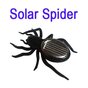 Schwarze Spielzeugspinne auf Solarenergie Solarbetriebene Spinnenspinne