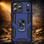 iPhone 18 Pro H&uuml;lle Blau &ndash; Sto&szlig;feste Rugged Armor Schutzh&uuml;lle mit Metall Ringhalter (Kompatibel mit iPhone 18 Pro)