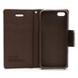 Brieftasche H&uuml;lle Mercury Goospery B&uuml;cherregal H&uuml;lle f&uuml;r iPhone 5 5s SE 2016 Schwarz Braun