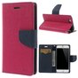 Brieftasche Etui rosa Mercury Goospery B&uuml;cherregal H&uuml;lle iPhone 6 6s Original Leder - Brieftasche