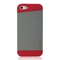 GGMM iFreedom Series H&uuml;lle TPU iPhone 5 / 5s und SE 2016 Grau mit Rot Wei&szlig;