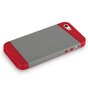 GGMM iFreedom Series H&uuml;lle TPU iPhone 5 / 5s und SE 2016 Grau mit Rot Wei&szlig;