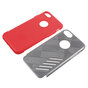 Rot grau metallic Hartschale TPU H&uuml;lle f&uuml;r iPhone 7 8 rot silber H&uuml;lle