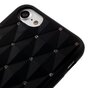 Schwarze Silikonh&uuml;lle mit Diamanten iPhone 7 8 SE 2020 SE 2022 Gl&auml;nzende Steine