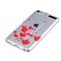 Rote Blumen Fall TPU transparente Abdeckung iPod Touch 5 6 7