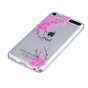 Rosa Blumen TPU-H&uuml;lle f&uuml;r iPod Touch 5 6 7 transparente Abdeckung