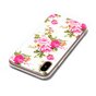 Blumenetui TPU iPhone X XS Rosen weiss rosa Etui