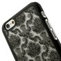 Schwarz Barock Abdeckung iPhone 6 6s Hardcase Fall Henna Damast Blume