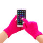 Winter Touchscreen Handschuhe leuchtend rosa Wolle