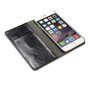 Caseme Oil Wallet Lederbezug iPhone 6 6s - B&uuml;cherregal Schwarz