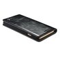 Caseme Oil Wallet Lederbezug iPhone 6 6s - B&uuml;cherregal Schwarz