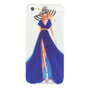 M&auml;dchen Kleid elegant iPhone 5 5s SE 2016 TPU Fall - Blaue Streifen - Transparent