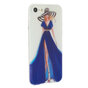 M&auml;dchen Kleid elegant iPhone 7 8 SE 2020 SE 2022 TPU H&uuml;lle - Blaue Streifen - Transparent