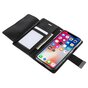 Mercury Wallet Leder Brieftasche TPU H&uuml;lle iPhone X XS - B&uuml;cherregal Schwarz