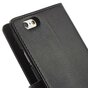Mercury Wallet Leder Brieftasche TPU H&uuml;lle iPhone 6 6s - B&uuml;cherregal Schwarz
