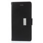 Mercury Wallet Leder Brieftasche TPU H&uuml;lle iPhone 6 6s - B&uuml;cherregal Schwarz