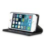 Caseme Oil Wallet Ledertasche Kompatibel mit iPhone 5 5s SE 2016 - Bookcase Schwarz