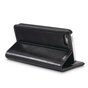 Caseme Oil Wallet Ledertasche Kompatibel mit iPhone 5 5s SE 2016 - Bookcase Schwarz