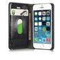 Caseme Oil Wallet Ledertasche Kompatibel mit iPhone 5 5s SE 2016 - Bookcase Schwarz