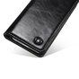 Caseme Oil Wallet Ledertasche Kompatibel mit iPhone 5 5s SE 2016 - Bookcase Schwarz