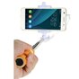 Faltbarer Selfie-Stick Universal - Orange Weiss - Audio-Fernbedienung