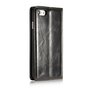 Caseme Oil Wallet Ledertasche iPhone 7 8 SE 2020 SE 2022 - B&uuml;cherregal Schwarz