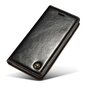 Caseme Oil Wallet Ledertasche iPhone 7 8 SE 2020 SE 2022 - B&uuml;cherregal Schwarz