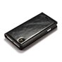 Caseme Oil Wallet Ledertasche iPhone 7 8 SE 2020 SE 2022 - B&uuml;cherregal Schwarz