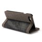 Caseme Canvas Wallet Stoffetui iPhone 6 6s B&uuml;cherregal - Ash Grey Charcoal