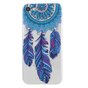 Klare Dreamcatcher Feder iPhone 7 8 SE 2020 SE 2022 TPU H&uuml;lle - Blau Lila