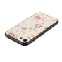 Blumendruck iPhone 7 8 SE 2020 SE 2022 Hybrid TPU PU Ledertasche - Rosa Cremefarbe