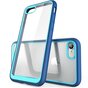 Transparente iPhone 7 8 SE 2020 SE 2022 Hybrid TPU H&uuml;lle - Blue Shock Absorbing Scratch Resistant