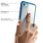 Transparente iPhone 7 8 SE 2020 SE 2022 Hybrid TPU H&uuml;lle - Blue Shock Absorbing Scratch Resistant