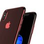 Transparente iPhone X XS-H&uuml;lle der Baseus Simple-Serie - Transparent Rot