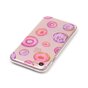 Transparente H&uuml;lle Donuts iPhone 7 8 SE 2020 SE 2022 Abdeckung - Purple Pink Clear