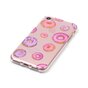 Transparente H&uuml;lle Donuts iPhone 7 8 SE 2020 SE 2022 Abdeckung - Purple Pink Clear