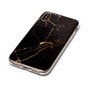 Marmortasche TPU Marmorabdeckung iPhone X XS - Schwarzes Gold