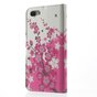 Blossom Bees iPhone 5 5s SE 2016 Kunstleder Brieftasche B&uuml;cherregal H&uuml;lle - Pink White